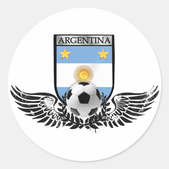 Adesivo Argentina campeã mundial de escudo contra futebóis (Frente)