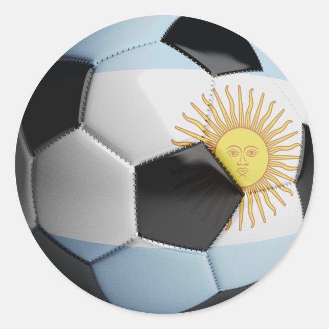 Adesivo Argentina Flag Soccer Ball (Frente)