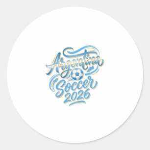 Adesivo Argentina Futebol 2026 Futebol Negrito País Tipogr