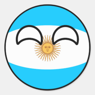 Adesivo Argentina Geeky de tensão engraçada Countryball