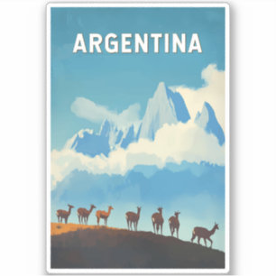 Adesivo Argentina Ilustração Viagem Art Vintage