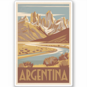 Adesivo Argentina Viagem Art Vintage