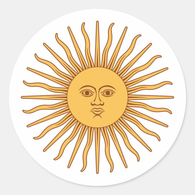 Adesivo Argentinian Sun of May (Sol de Mayo Argentino)  (Frente)