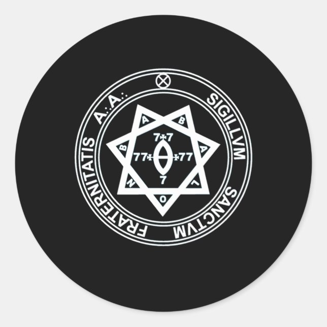 Adesivo Argentum Astrum Seal Aa Thelema Magick Occult Will (Frente)