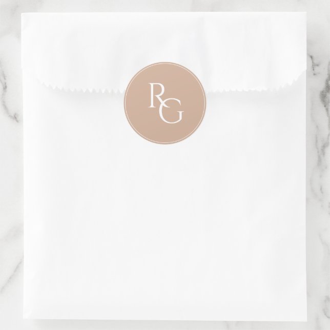 Adesivo Argila | Iniciais Chic Simples  (Bolsa)