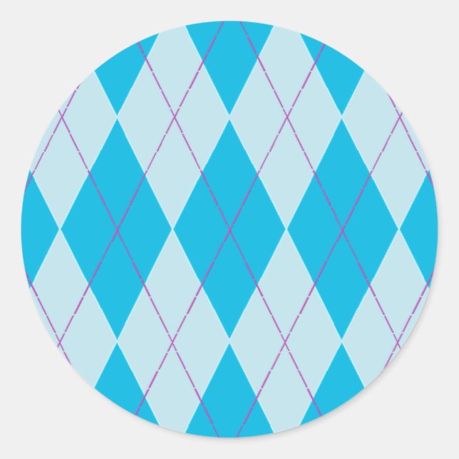 Adesivo Argyle Azul (Frente)