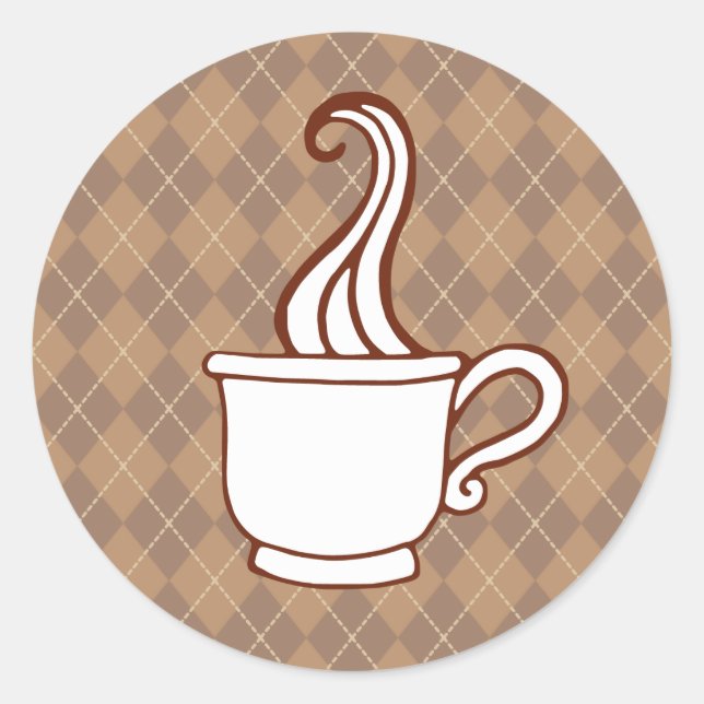 Adesivo Argyle Coffee Stickers (Frente)