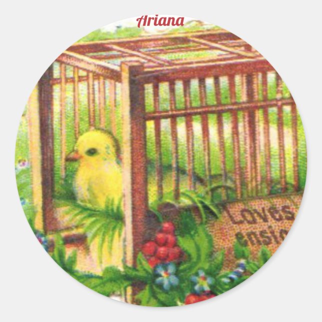 Adesivo ARIANA ~ PINTINHO PÁSCOA ~ Fofo (Frente)