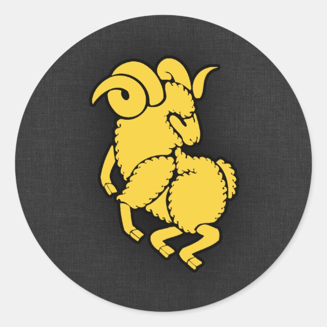 Adesivo Aries ambarino amarelo (Frente)