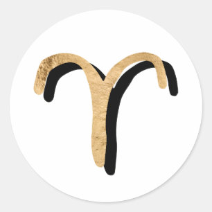 Adesivo Aries astrologia símbolo zodiaco preto