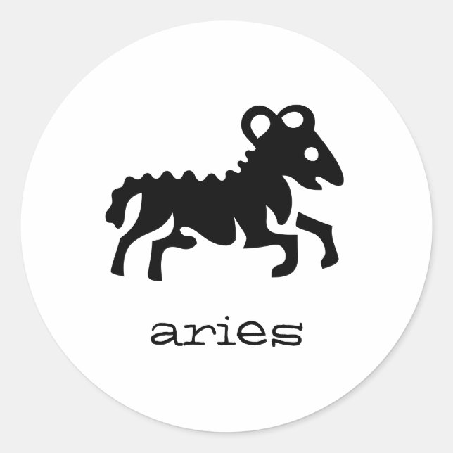 Adesivo Aries em preto (Frente)