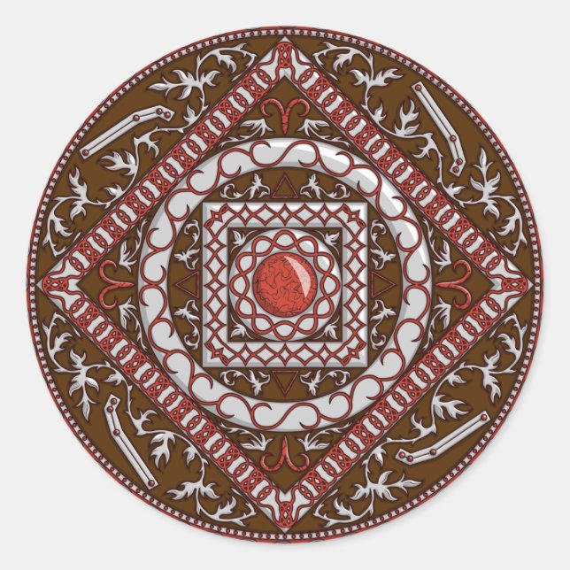 Adesivo Aries Mandala Sticker (Frente)