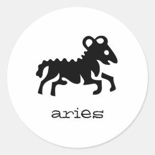Adesivo Aries no preto