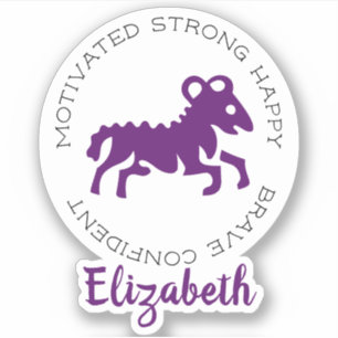 Adesivo Aries Ram Zodiac - Traços para Sinalização nas Est