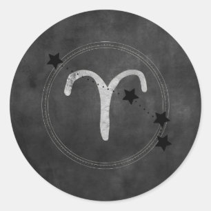 Adesivo Aries Ram zodidioconstelações estrelas prateadas p