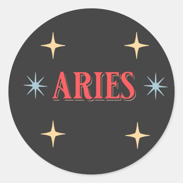 Adesivo Aries - Sinal Astrológico (Frente)