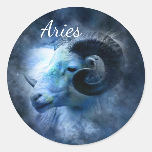 Adesivo Aries The Ram Zodiac Horoscope Astrology Sticker (Frente)