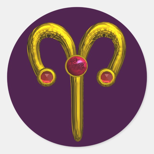 ADESIVO ARIES ZODIAC BIRTHDAEL JEWEL (Frente)