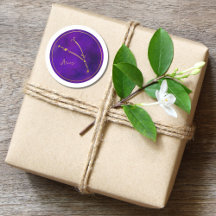 Aries Zodiac - Sinal Gold Foil Constelação