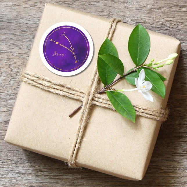 Adesivo Aries Zodiac - Sinal Gold Foil Constelação (Criador carregado)