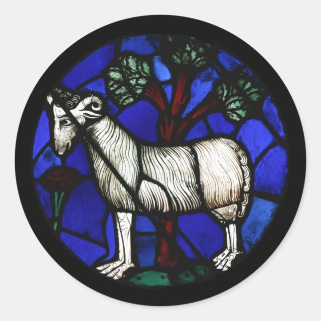 Adesivo Aries Zodiac StainGlass Notre-Dame de Paris RS (Frente)