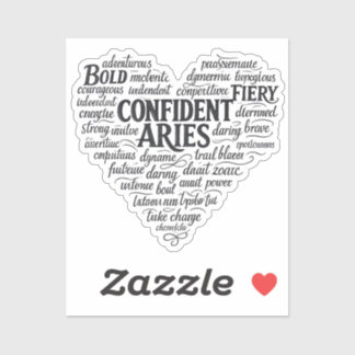 Adesivo Aries Zodiac Vinyl Sticker | Word Cloud 
