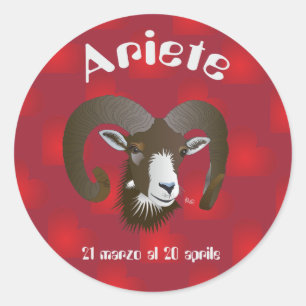 Adesivo Ariete 21 al marzo 20 Etichetta Aprile