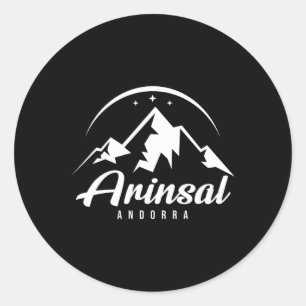 Adesivo Arinsal Andorra Ski Resort Skiting Snowboard