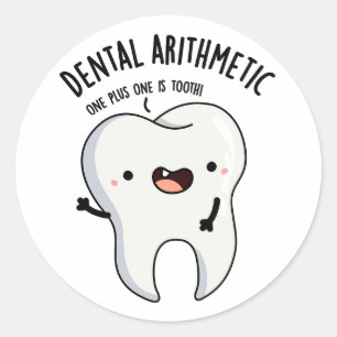 Adesivo Aritmética dentária engraçada
