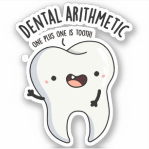 Adesivo Aritmética dentária engraçada