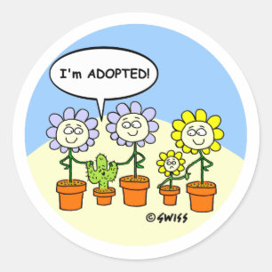Adesivo Arizona de Cartoon Engraçado e Flores de Adoção