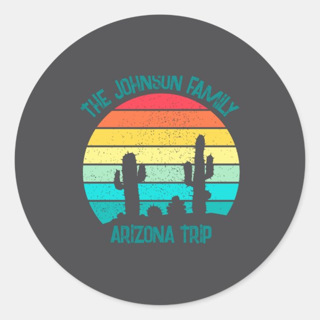 Adesivo Arizona Desert Cactus Sunset Trip Kids  (Frente)