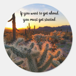 Adesivo Arizona Desert Sunset Cactus Inspiration Say