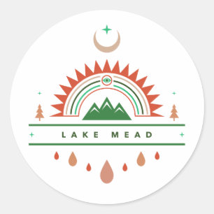 Adesivo arizona do lago lua arco-íris