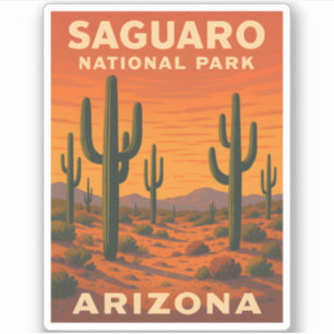 Adesivo Arizona Nacional do Parque Nacional Saguaro, Viage
