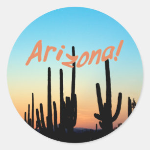 Adesivo Arizona! Por do sol do Saguaro