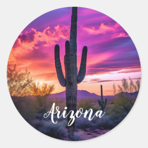 Adesivo Arizona Saguaro Cactus Southwestern Desert Sunset