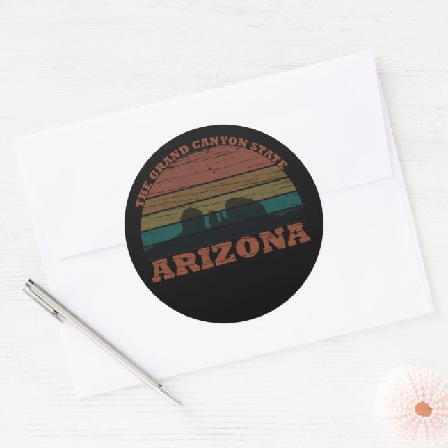 Adesivo Arizona sedona Grand canyon — retro paisagístico (Envelope)