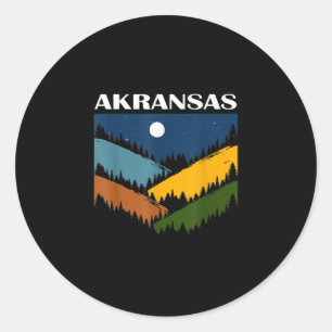 Adesivo Arkansas Souvenir Hiking Mountains Night Sky
