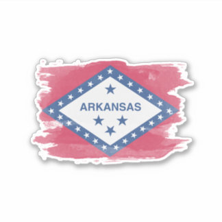 Adesivo Arkansas state flag brush stroke, Arkansas