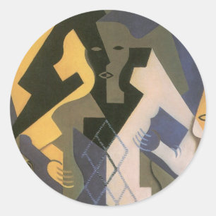 Adesivo Arlequim à Mesa de Juan Gris, Cubismo Vintage