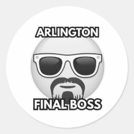 Adesivo Arlington Final Boss Cool Emoji Sticker