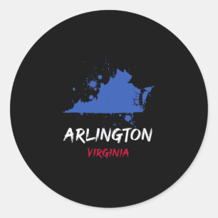 Adesivo Arlington Virgínia Va Tinta Salpico Férias Lembran