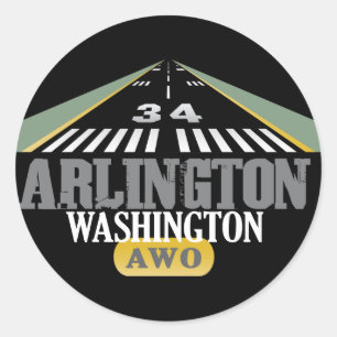 Adesivo Arlington Washington - Passagem do Aeroporto