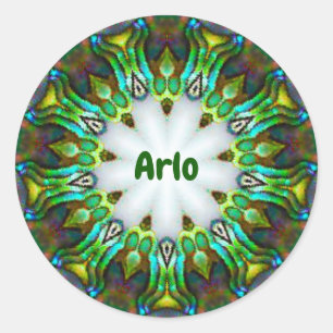 Adesivo ARLO ~ Personalizado Paua Shell Fractal ~