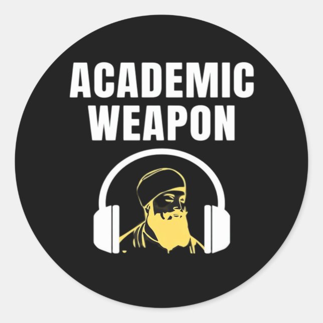 Adesivo Arma Acadêmica - Clássico Inspirador Engraçado (Frente)