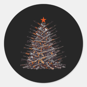 Adesivo Arma Árvore De Natal Engraçado Xmas 2024 Oferece P