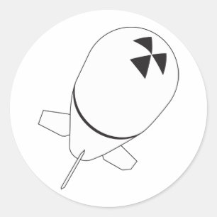 Adesivo arma de guerra radioativa da bomba nuclear de guer