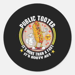 Adesivo Arma Pública Engraçado Hotdog Fart Piada Booty Art