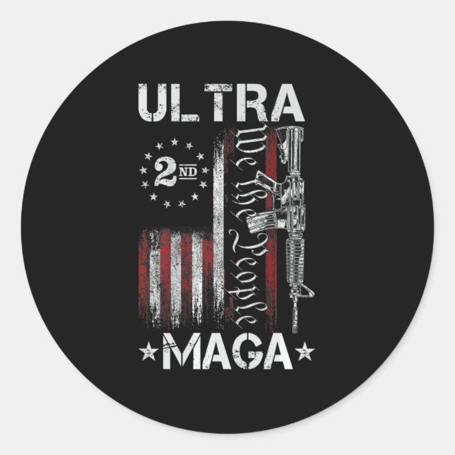 Adesivo Arma Ultra MAGA AR- Bandeira Patriótica Americana (Frente)